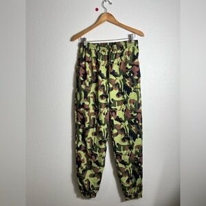 ROTATE BIRGER CHRISTENSEN Mimina Embroidered Camouflage-Print camo Track Pants M